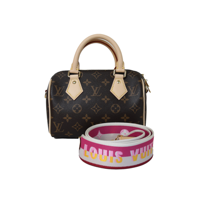 Pre-owned Louis Vuitton Speedy Bandouliere 20 Monogram Fuchsia In Default Title