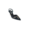 Manolo Blahnik Skyler Crepdechine Navy Yemb 70 In Us 16