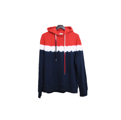 Moncler Maglia Hoodie Navy Red White In Xxl