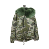 Mr & Mrs Army Camouflage Print Fur Hooded Jacket Green In Xxl