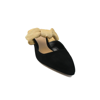 THE ROW THE ROW COCO MULE SUEDE MOIRE BLACK SAHARA