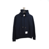 THOM BROWNE THOM BROWNE BACK STRIPED HOODIE NAVY