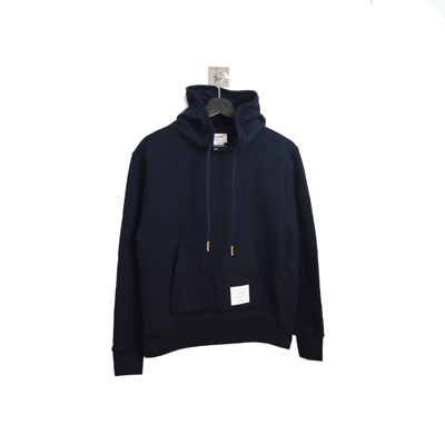 Thom Browne Back Striped Hoodie Navy In 5