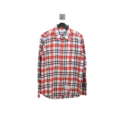 Thom Browne Checked Shirt Red White In 5