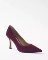 Ann Taylor Mila Suede Pumps In Plum Rose