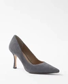 Ann Taylor Mila Suede Pumps In Heathered Onyx