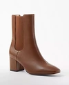 ANN TAYLOR BLOCK HEEL LEATHER CHELSEA BOOTIES