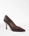 Ann Taylor Mila Leather Pumps In Pure Chocolate