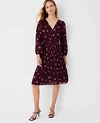 ANN TAYLOR FLORAL PLEATED FLARE DRESS