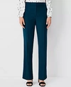 Ann Taylor The Petite Straight Pant In Airy Wool Blend - Curvy Fit In Ominous Teal