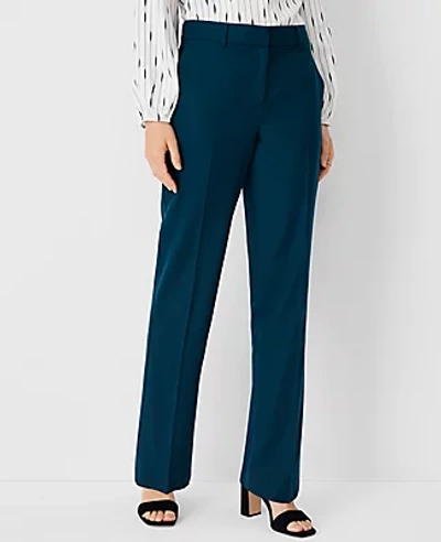 Ann Taylor The Petite Straight Pant In Airy Wool Blend - Classic Fit In Ominous Teal
