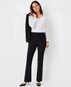 Ann Taylor The Petite High Waist Side Zip Trouser Pant In Black
