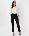 Ann Taylor The Petite High Waist Ankle Pant In Black