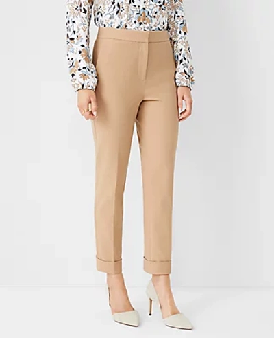 Ann Taylor The Petite High Waist Ankle Pant In Cappuccino Tan