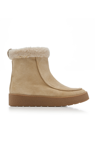 Flattered Women's Simone Sherpa-lined Suede Boots In Neutral