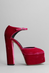 Giuseppe Zanotti Bebe Pumps In Fuxia Velvet In Fuxia