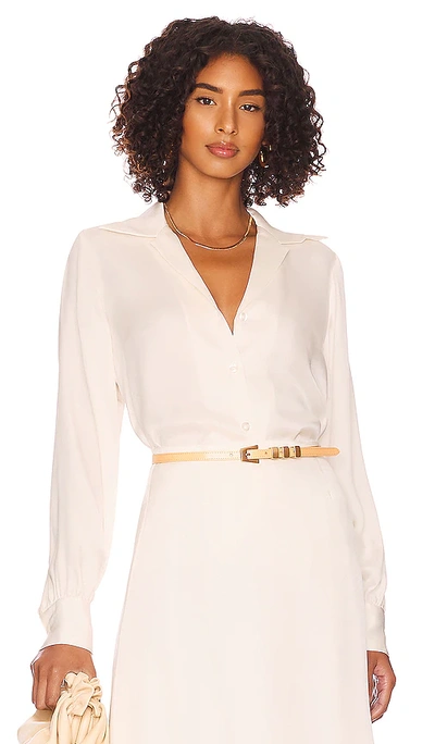 Anine Bing Mylah Button Up In Pearl