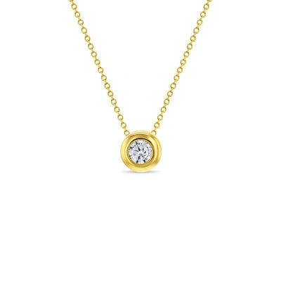 Pre-owned In Season Jewelry Clear Hidden Halo Cz Toddler / Kids / Girls Pendant/necklace - 14k Gold