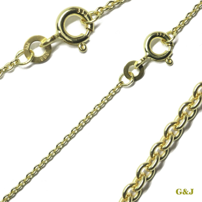 Pre-owned Fbm Friedrich Binder Mönsheim 333 8k Anchor Chain Round 1,5mm 80cm Necklace Solid Yellow Gold Ladies Men's