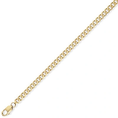Pre-owned Jewelco London 9ct Gold Curb Pendant Chain Bracelet 3.1mm Gauge 8.25 Inch
