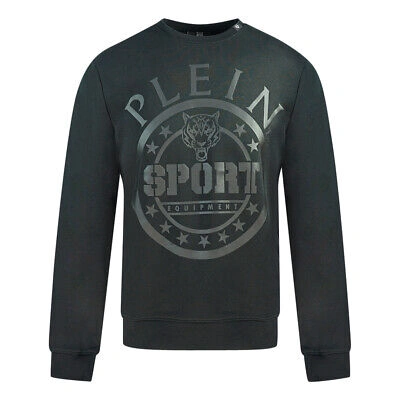 Pre-owned Philipp Plein Sport Round Logo Black Jumper