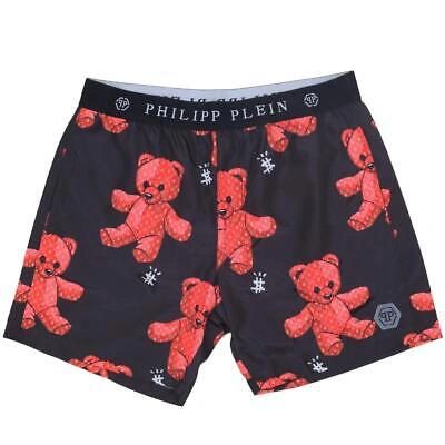 Pre-owned Philipp Plein Money Bear Black Swim Shorts