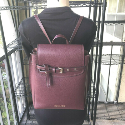 Pre-owned Michael Kors Medium Leather Travel Backpack Satchel Shoulder School Bag Tote Mk