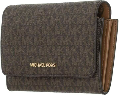 Pre-owned Michael Kors Women Leather Crossbody Bag Handbag Phone Clutch Shoulder Brown Mk