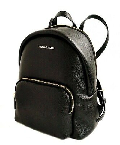 Pre-owned Michael Kors Backpack Bag Erin Md Backpack Leather Black