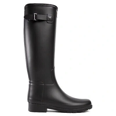 Pre-owned Hunter Womens Boots Original Refined Tall Pull-on Waterproof Rubber