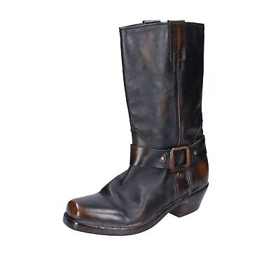 Pre-owned Moma Women's Shoes  4 (eu 37) Boots Brown Leather Bj183-37