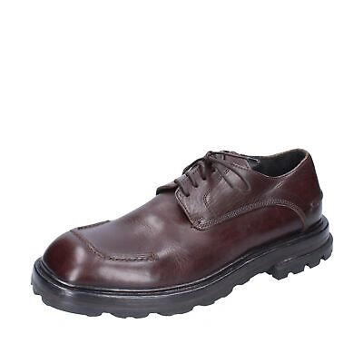 Pre-owned Moma Men's Shoes  8 (eu 42) Elegant Brown Leather Bh945-42