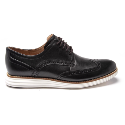 Pre-owned Cole Haan Mens Original Grand Wingtip Brogue Shoes Black
