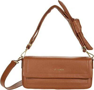 Pre-owned Ted Baker Sinitaa Soft Knotted Shoulder Bag Beige