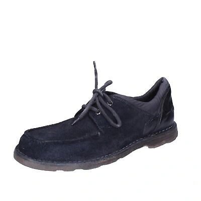 Pre-owned Moma Men's Shoes  8 (eu 42) Elegant Blue Suede Bh249-42
