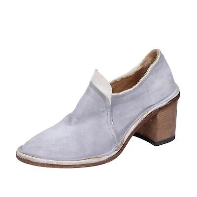 Pre-owned Moma Women's Shoes  4 (eu 37) Ankle Boots Grey Suede Bk305-37