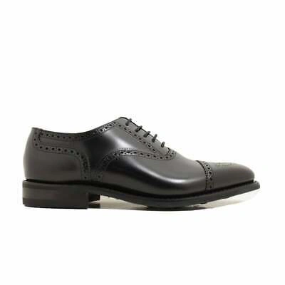 Pre-owned Loake 301 Brf Black Polished Leather Mens Oxford Brogue Shoes