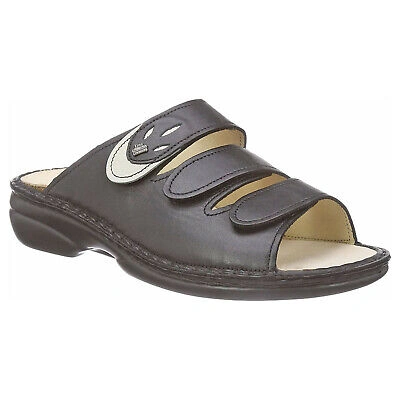 Pre-owned Finn Comfort Womens Sandals Kos Hook-and-loop Open-back Outdoor Leather