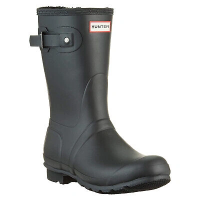 Pre-owned Hunter Womens Boots Original Insulated Short Buckle Wellington Rubber