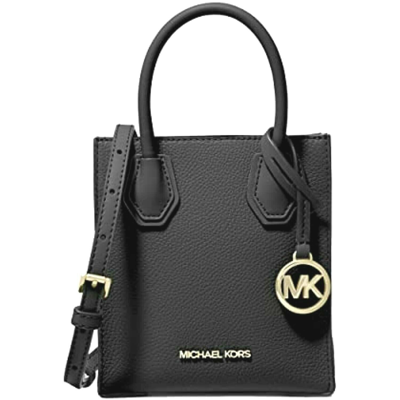 Pre-owned Michael Kors Extra Small Leather Crossbody Xs Bag Purse Messenger Handbag Black
