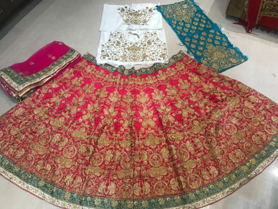 Pre-owned Handmade Indian Pakistani Bridal Lehenga Choli Wedding Party Fancy Designer Lengha Dress