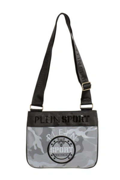 Pre-owned Plein Sport Unisex Grey Military Print Crossbody Bag