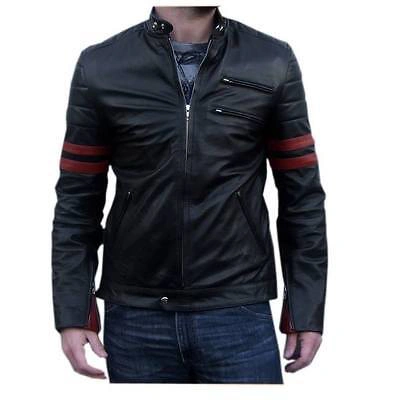 Pre-owned Royalleath Genuine Italian Leather Biker Jacket , Fashion Motorcycle Bomber Jacket Formula1