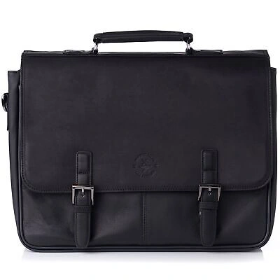 Pre-owned Hammer Anvil Leather Briefcase Up To 15.6” Laptop Case Messenger Bag Portfolio