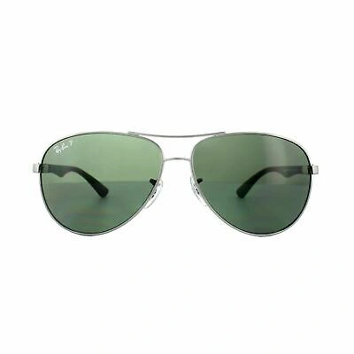 Pre-owned Ray Ban Ray-ban Sunglasses 8313 004/n5 Gunmetal Grey Polarized 61mm Large
