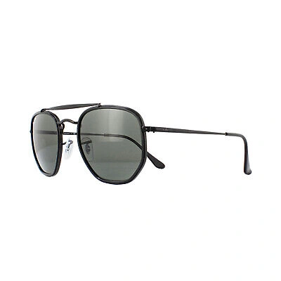 Pre-owned Ray Ban Ray-ban Sunglasses Marshall Ii 3648m 002/58 Black Green Polarized
