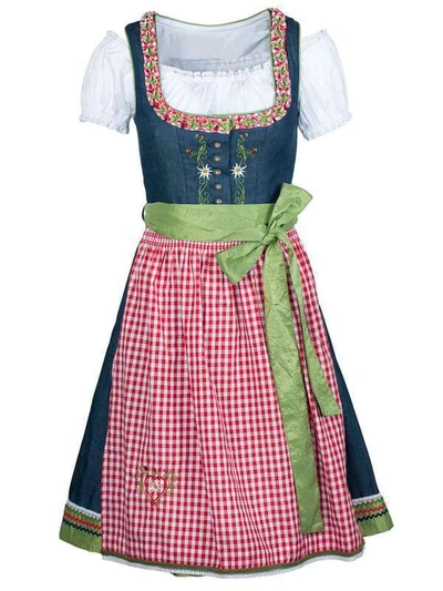 Pre-owned Handmade German Dirndl. Bavarian Oktoberfest Traditional Denim Dirndl Dress.
