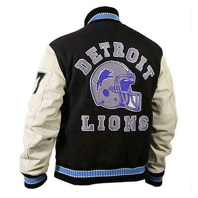 Pre-owned Goose Tom Hardy Venom 2 Eddie Brock Varsity Bomber Beverly Hills Detroit Lions Jacket