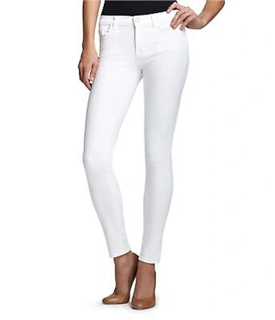 Pre-owned J Brand Womens Mid Rise Skinny Fit Jeans, White, 26