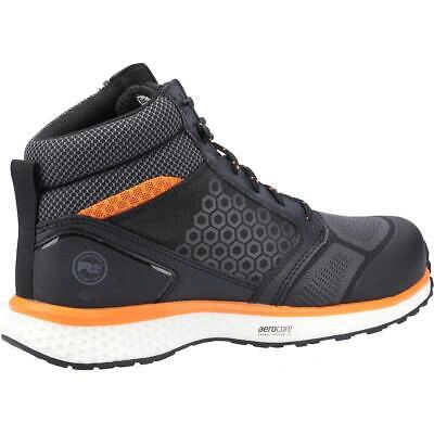 Pre-owned Timberland Pro Reaxion Mid Composite Safety Boot Black/orange